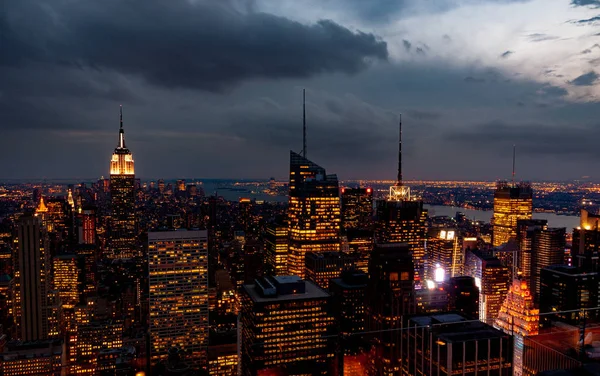 Solen Går Ner Över Big Apple — Stockfoto