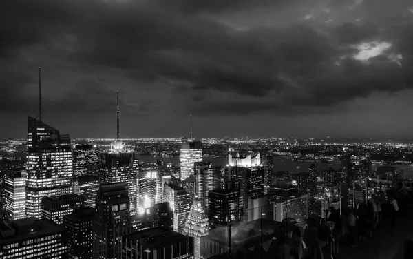 Viendo Hacia Times Square Desde Alto Roca — Foto de Stock