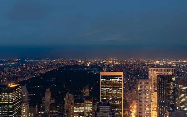 Patrząc Kierunku Central Park Zachodzie Słońca — Zdjęcie stockowe