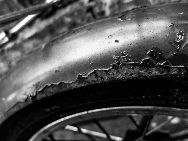 Una Vieja Bicicleta Británica Corroe Hasta Oxidarse — Foto de Stock