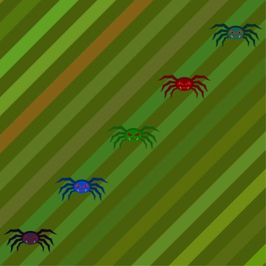Cadılar Bayramı örümcekler illüstrasyon vektör arka plan