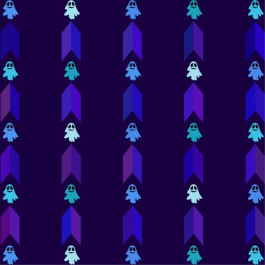 Cadılar Bayramı illüstrasyon hayaletleri, vektör arka plan