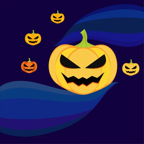 Halloween Dýně Pozadí Vektorové Ilustrace — Stockový vektor