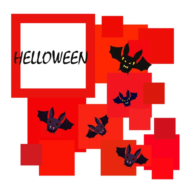 Fond Chauves Souris Halloween Affiche Halloween Illustration Vectorielle — Image vectorielle