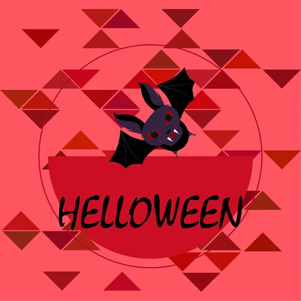 Halloween Vleermuis Illustratie Vector Achtergrond — Stockvector
