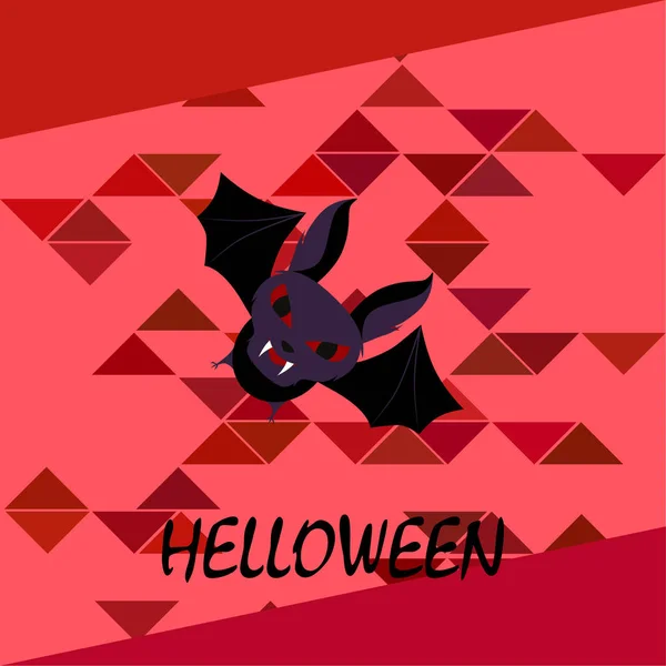 Halloween Murciélago Ilustración Vector Fondo — Archivo Imágenes Vectoriales