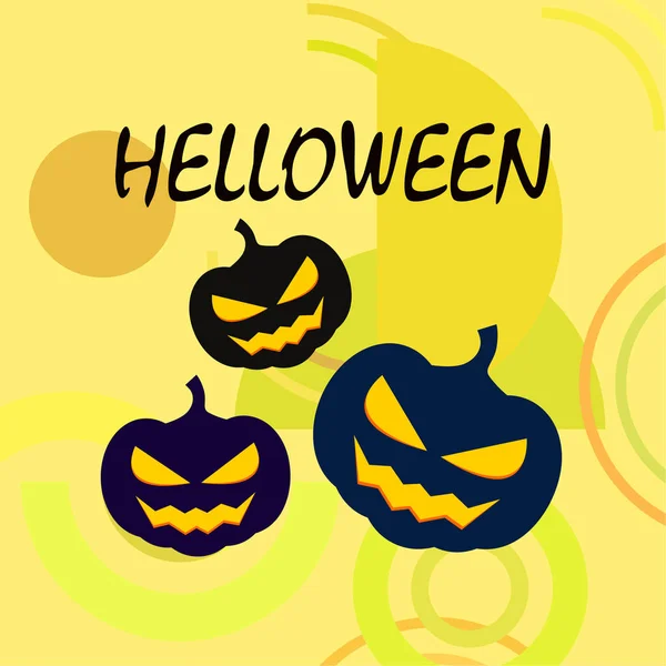 Halloween Background Pumpkins Vector Illustration — Stock Vector