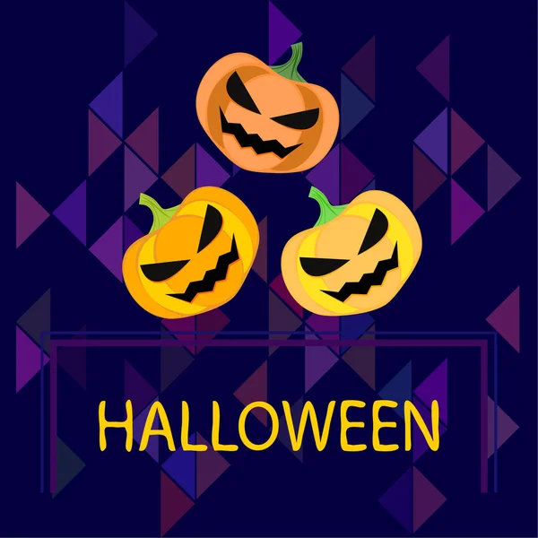 Halloween Lantaarns Pompoenen Achtergrond Vector Illustratie — Stockvector