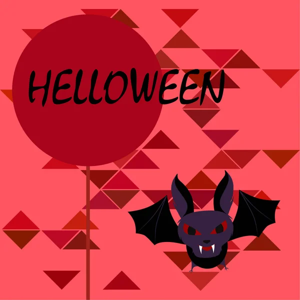 Halloween Pipistrello Illustrazione Vettore Sfondo — Vettoriale Stock