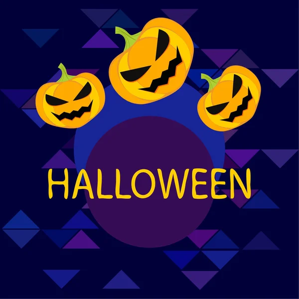 Halloween Zucche Illustrazione Vettore Sfondo — Vettoriale Stock