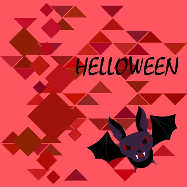 Halloween Vleermuis Illustratie Vector Achtergrond — Stockvector