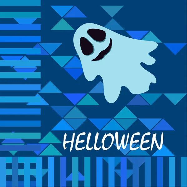Sfondo Halloween Con Fantasmi Illustrazione Vettoriale — Vettoriale Stock