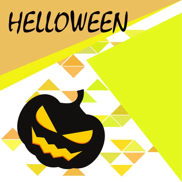 Sfondo Halloween Con Zucche Illustrazione Vettoriale — Vettoriale Stock