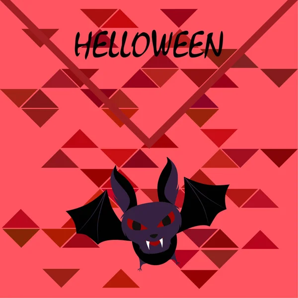 Halloween Murciélago Ilustración Vector Fondo — Vector de stock