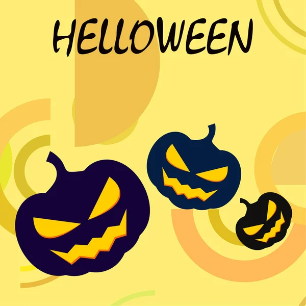 Halloween Fundo Com Abóboras Ilustração Vetorial — Vetor de Stock