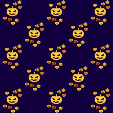 Halloween Pumpkins arka plan, vektör çizim. 