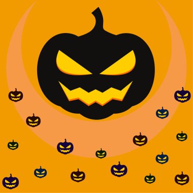 Halloween pumpkins illüstrasyon vektör arka plan