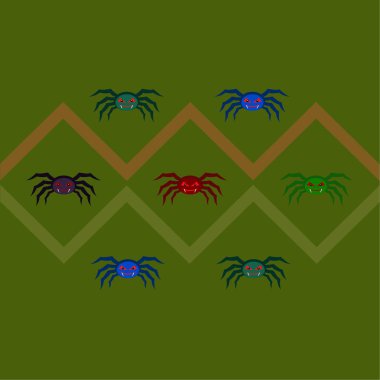 Cadılar Bayramı örümcekler illüstrasyon vektör arka plan