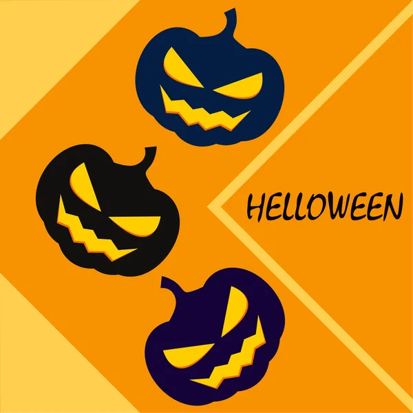 Halloween Achtergrond Met Jack Lanterns Vectorillustratie — Stockvector