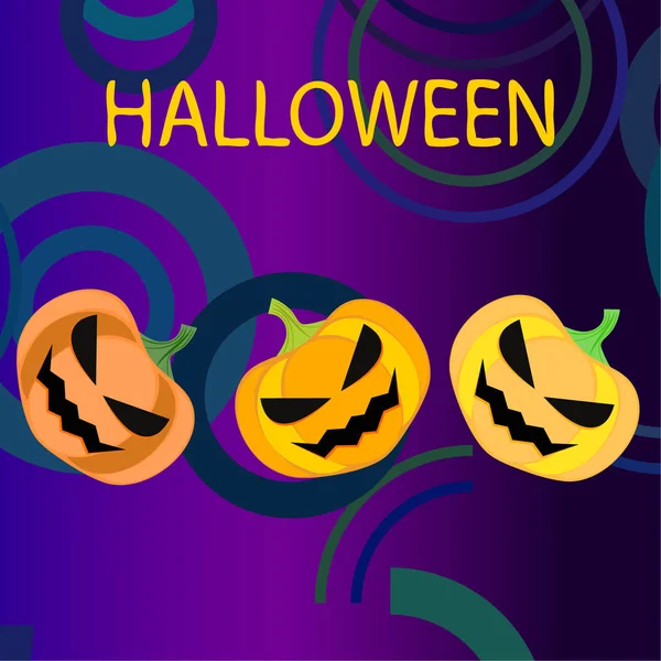 Halloween Kürbisse Hintergrund Vektorillustration — Stockvektor