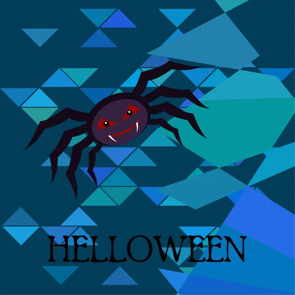 Halloween Araña Ilustración Vector Fondo — Vector de stock