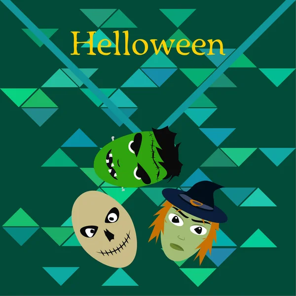 Halloween Otoño Calaveras Vector Ilustración — Vector de stock