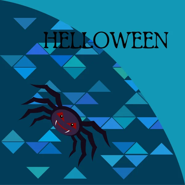 Halloween Araña Ilustración Vector Fondo — Vector de stock