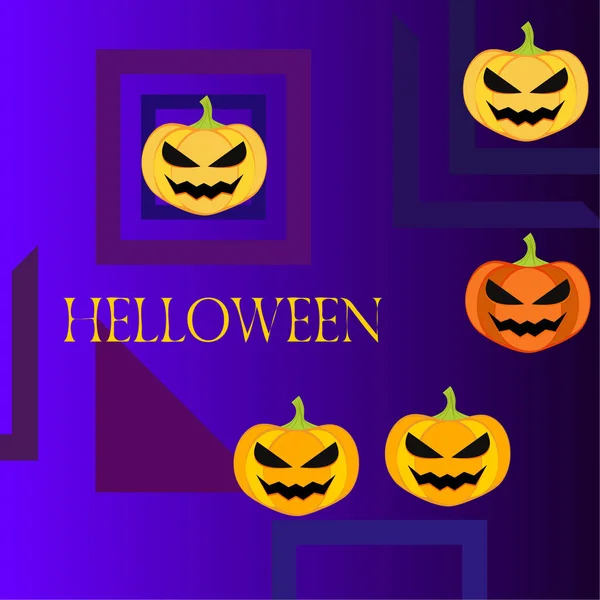 Fondo Halloween Ilustración Vectorial Tarjeta — Vector de stock