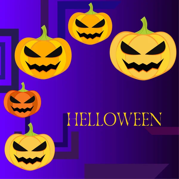 Kaart Halloween Achtergrond Vectorillustratie — Stockvector