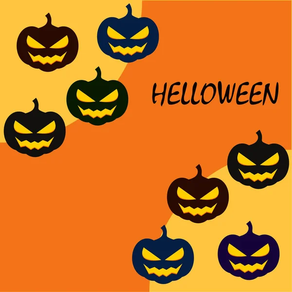 Halloween Dýně Lucerny Pozadí — Stockový vektor