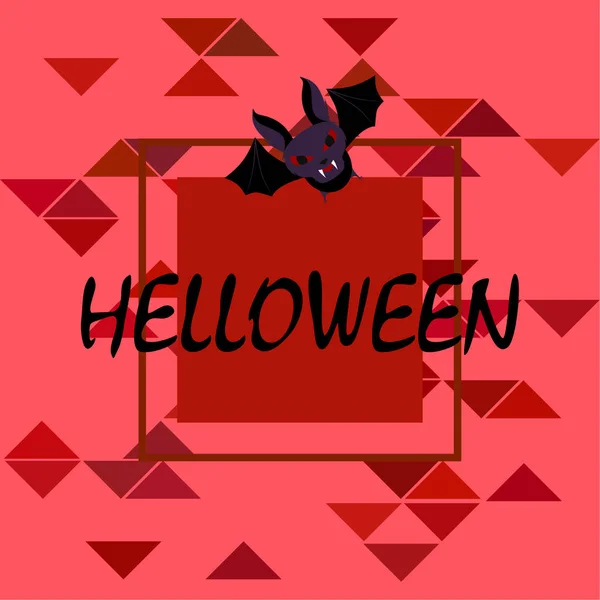 Halloween Pipistrello Illustrazione Vettore Sfondo — Vettoriale Stock