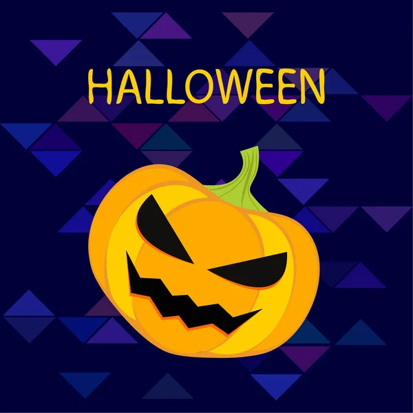 Halloween Zucca Illustrazione Vettore Sfondo — Vettoriale Stock