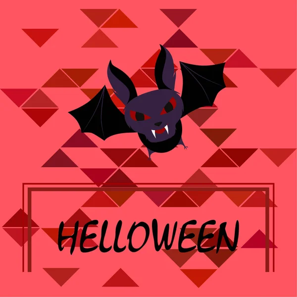 Halloween Vleermuis Illustratie Vector Achtergrond — Stockvector