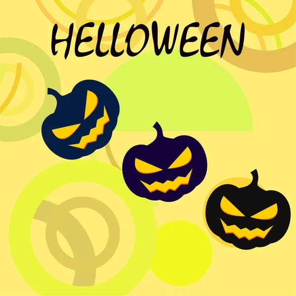 Halloween Achtergrond Met Jack Lanterns Vectorillustratie — Stockvector