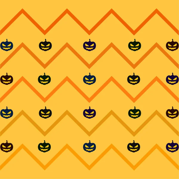Halloweenpumpor Lyktor Orange Bakgrund — Stock vektor