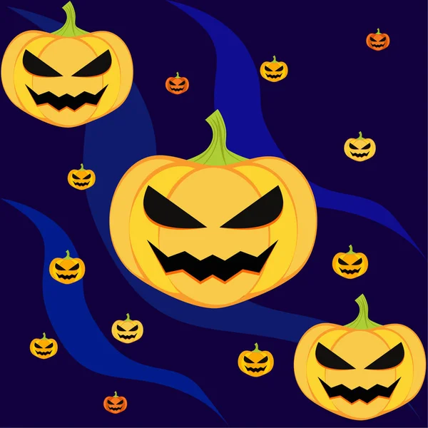 Halloween Pumpkins Background Vector Illustration — Stock Vector