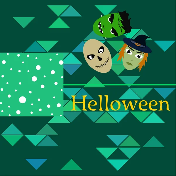 Podzimní Halloween Pozadí Lebkami Vektorové Ilustrace — Stockový vektor