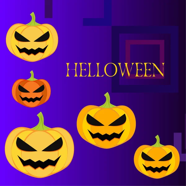 Cartão Fundo Halloween Ilustração Vetorial — Vetor de Stock