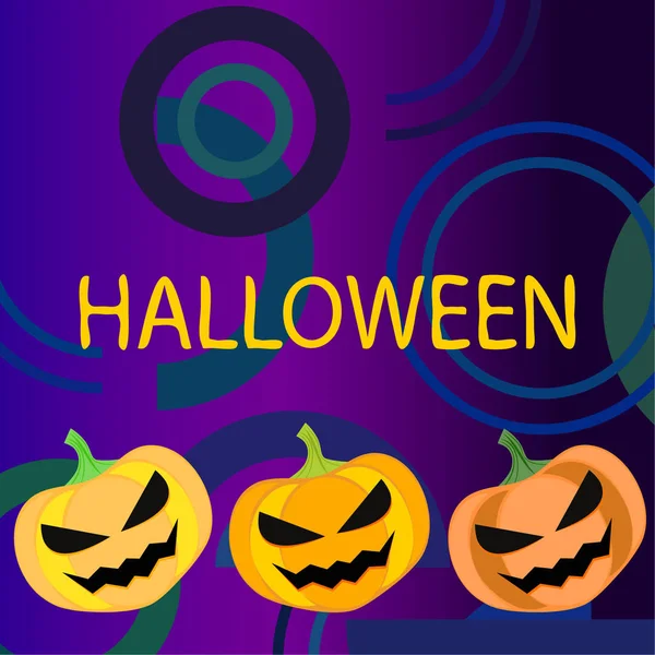 Halloween Pumpkins Tło Ilustracji Wektorowych — Wektor stockowy