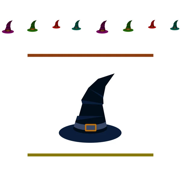 Halloween Cadı Şapkaları Ile Arka Plan Cadılar Bayramı Kartı — Stok Vektör