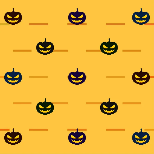 Calabazas Halloween Linternas Sobre Fondo Naranja — Archivo Imágenes Vectoriales