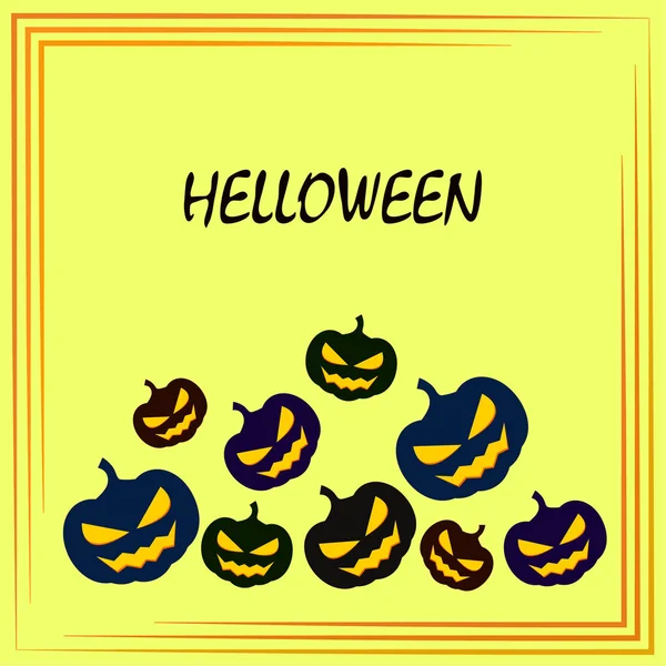 Halloween Sfondo Con Jack Lanterne Illustrazione Vettoriale — Vettoriale Stock