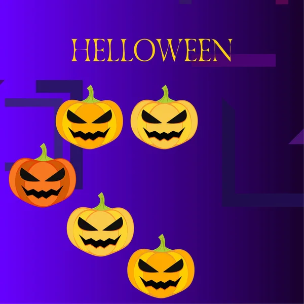 Halloween Hintergrund Vektorillustration Karte — Stockvektor