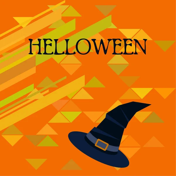 Halloween Sombrero Vector Fondo Vector Ilustración — Archivo Imágenes Vectoriales
