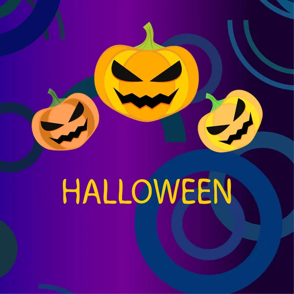 Fondo Calabazas Halloween Ilustración Vectorial — Archivo Imágenes Vectoriales