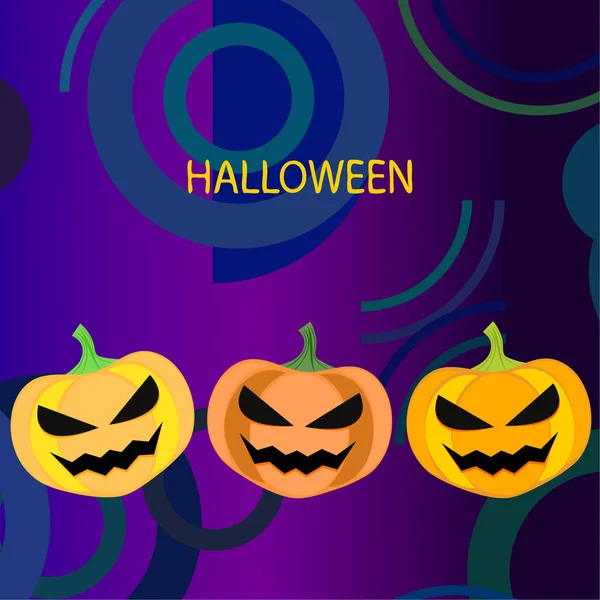 Linternas Halloween Fondo Calabazas Ilustración Vectorial — Vector de stock