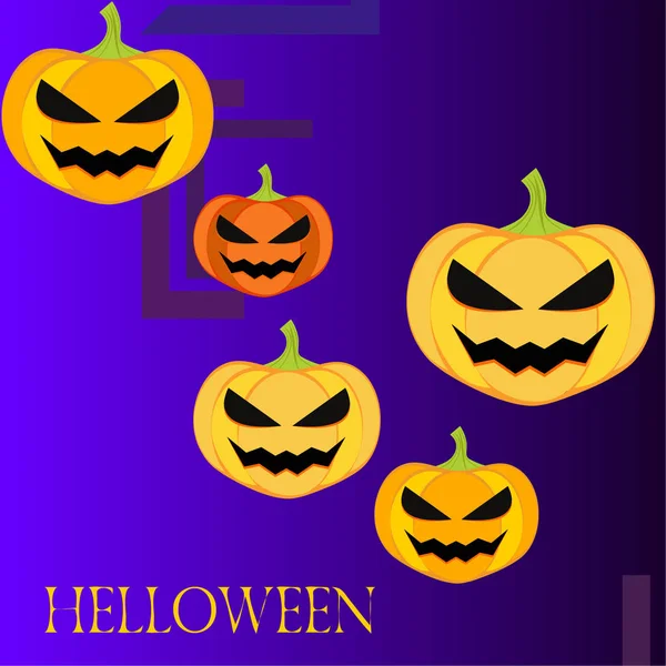 Cartão Fundo Halloween Ilustração Vetorial — Vetor de Stock