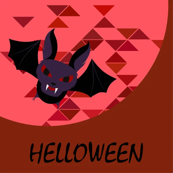 Halloween Bat Illustration Vektorbakgrund — Stock vektor