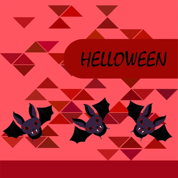 Halloween Bats Halloween Poster Vector — Stock Vector