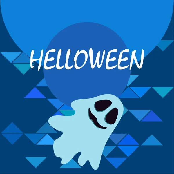 Halloween Spirit Night Illustration Vector Background — Stock Vector
